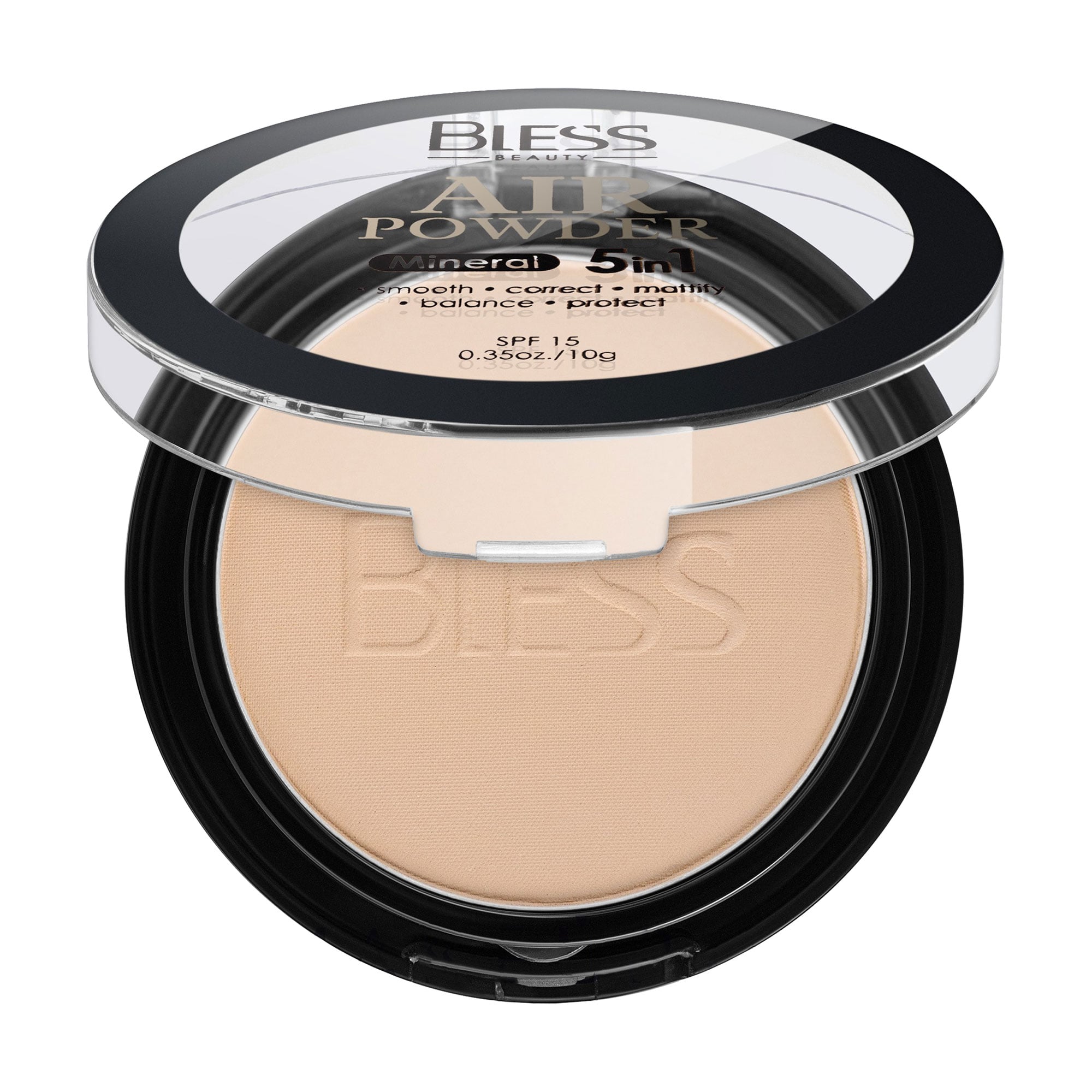 Компактна мінеральна пудра для обличчя Bless Beauty Air Powder 5 in 1 SPF 15, 103, 10 г